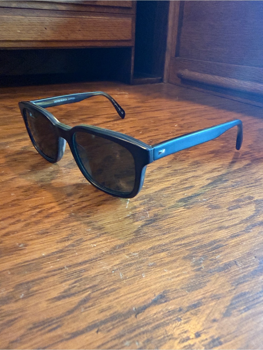Oliver Peoples Black Sunglasses with tortoise shell trim